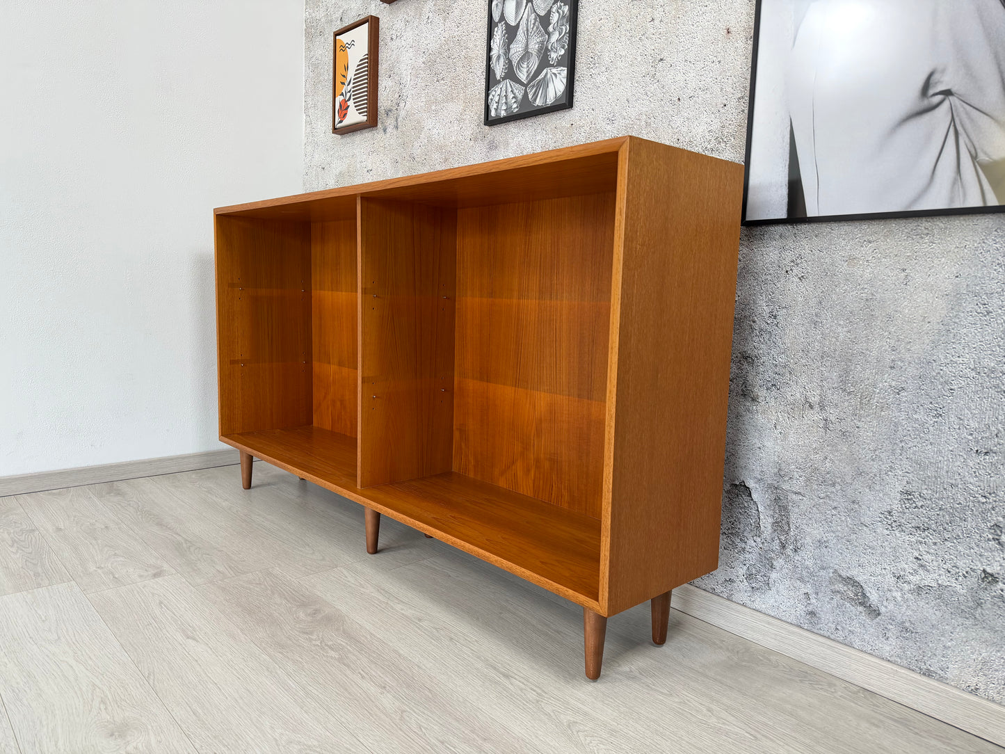 Teak Sideboard / offene Kommode WK-Möbel 165cm, 1960er