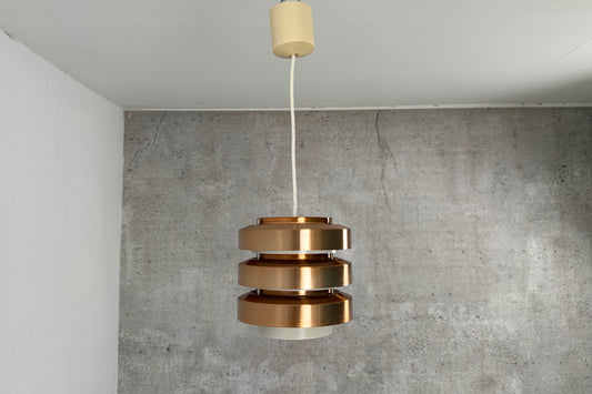 DDR Pendelleuchte / Deckenlampe VEB Metalldrücker Halle, 70er Jahre