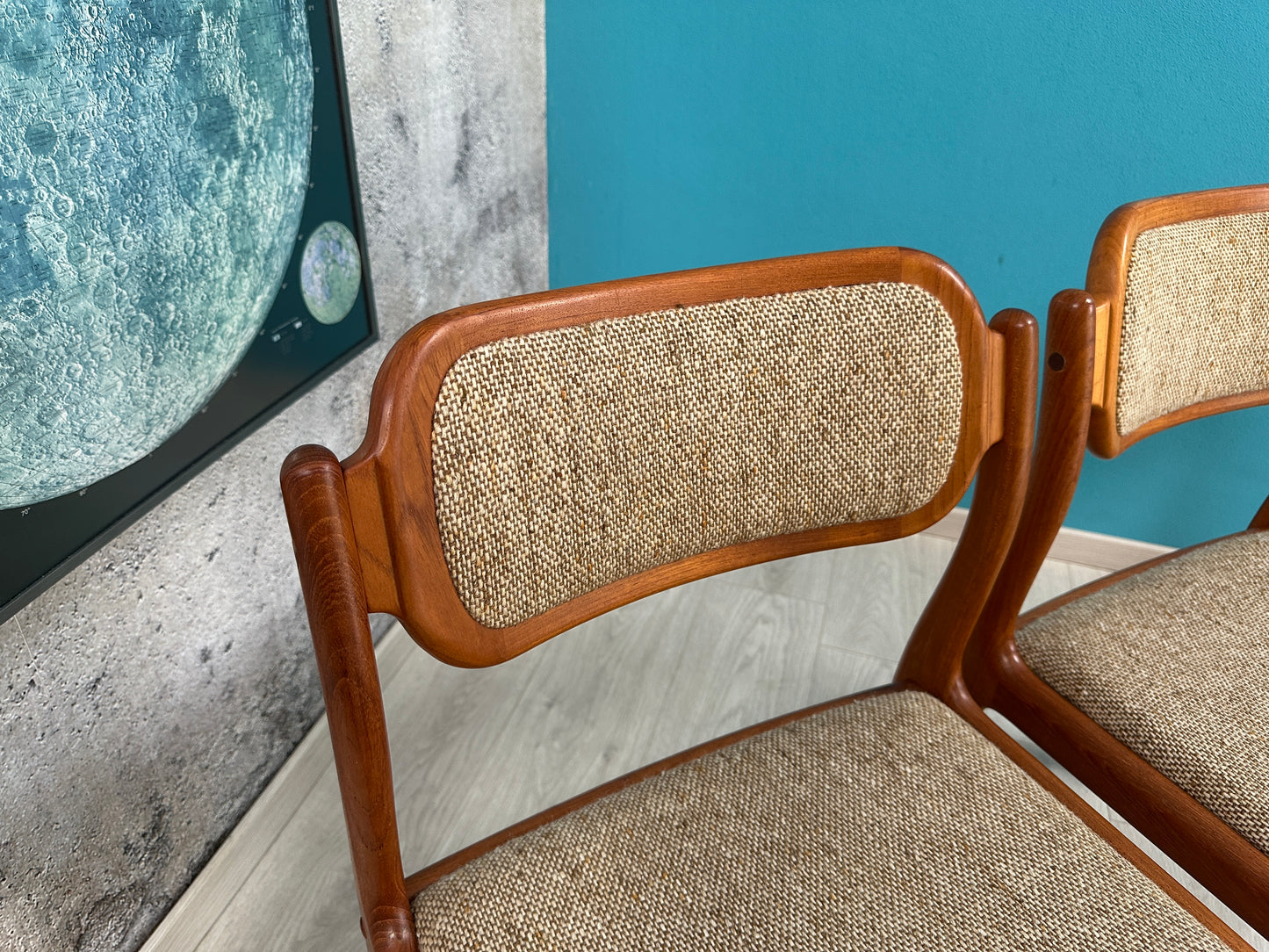 2er Set Dänische Teak Stühle by Johannes Andersen für Uldum, 60er