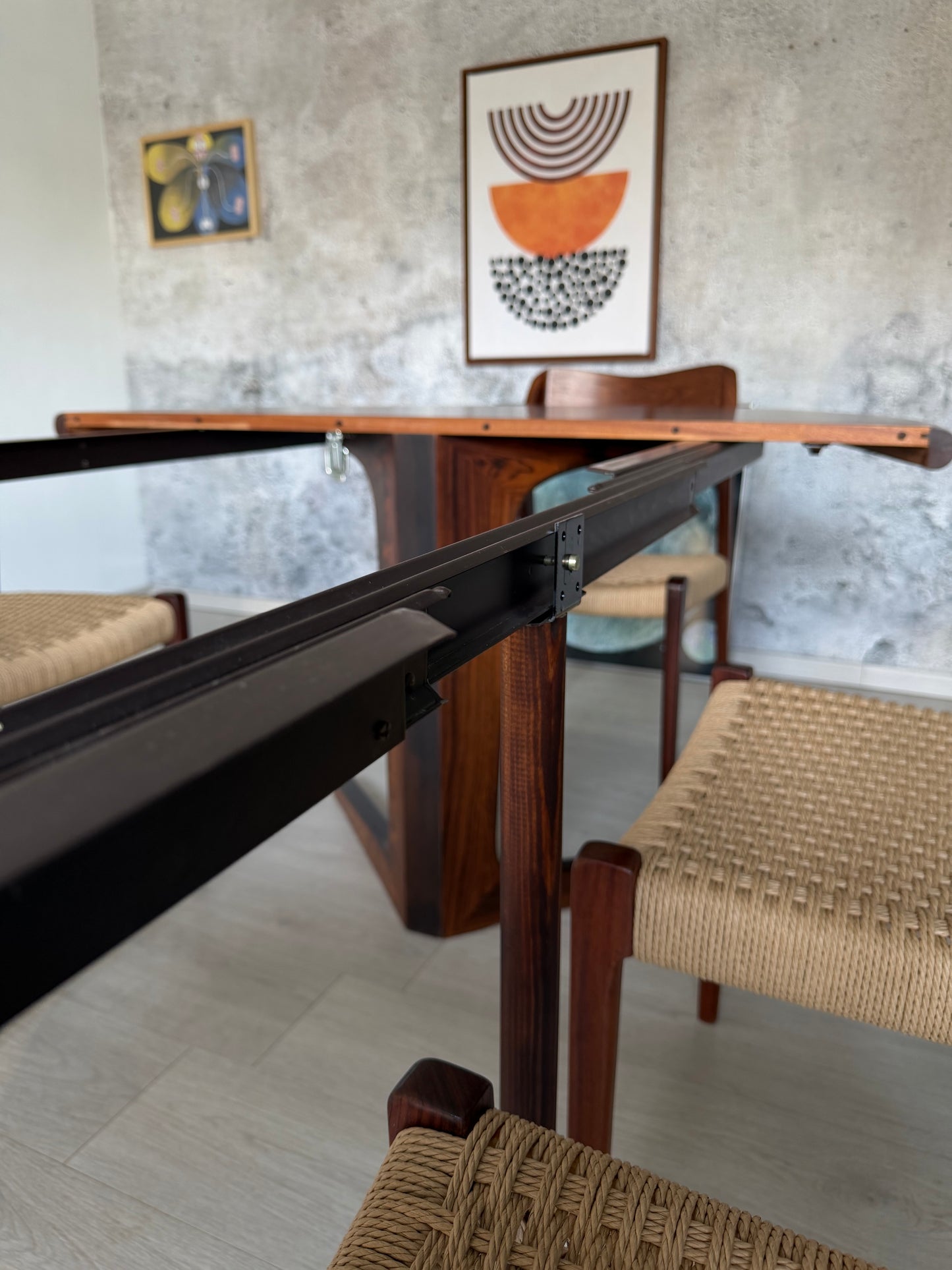 Dänischer Rio Palisander-Esstisch – bis 314 cm - Mid-Century