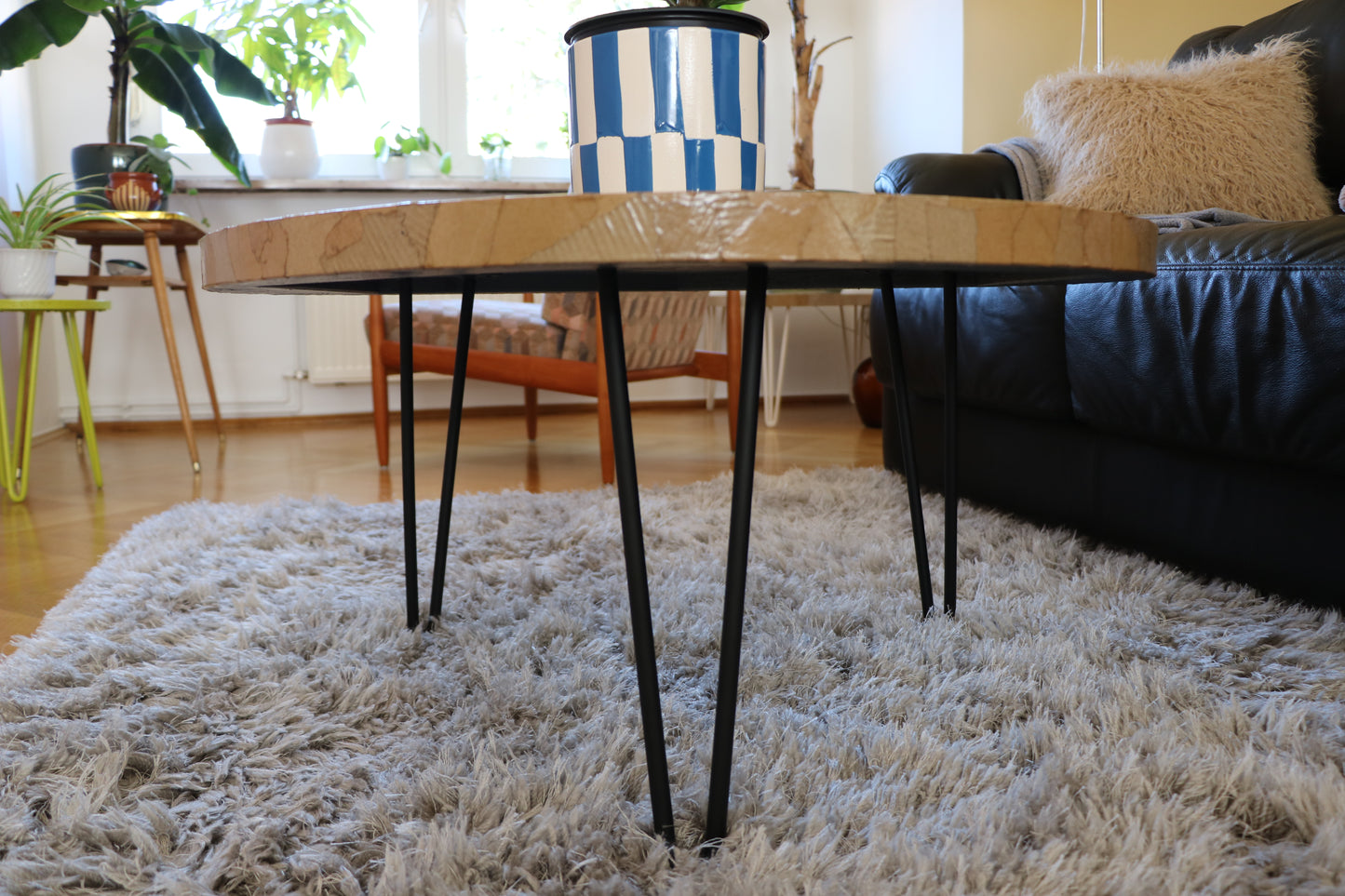 Schachbrett Couchtisch | Upcycling | DIY Blumenbank