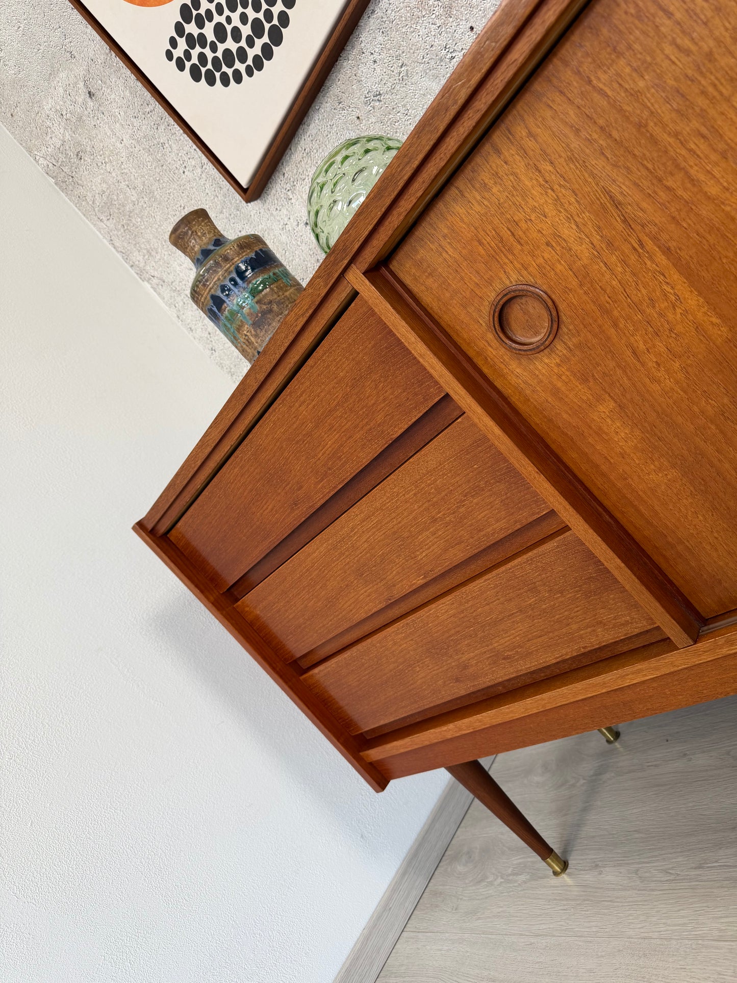 Mid Century Teak Sideboard 200cm, 1960er