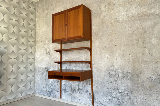 Dänisches Teak Regal / Regalsystem Wall Unit HG-Furniture, 1960er