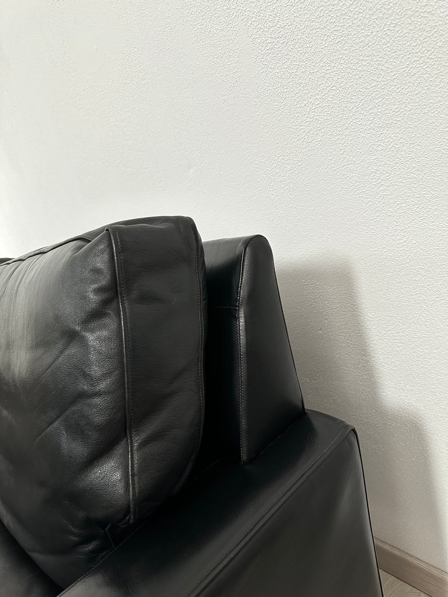 3-Sitzer Ledercouch Sofa by George Nelson für Herman Miller, 60er
